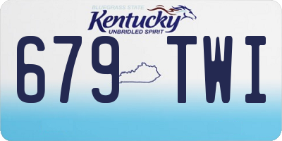 KY license plate 679TWI