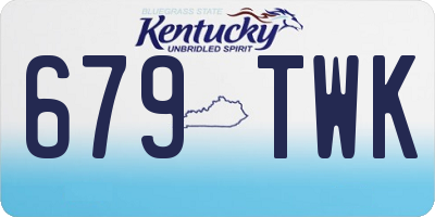 KY license plate 679TWK