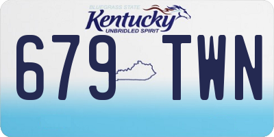 KY license plate 679TWN