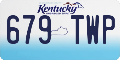 KY license plate 679TWP