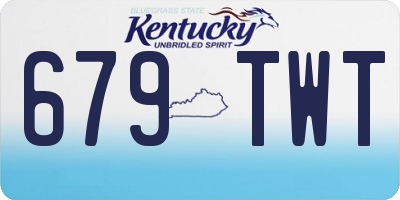 KY license plate 679TWT