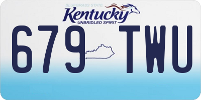 KY license plate 679TWU