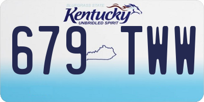 KY license plate 679TWW
