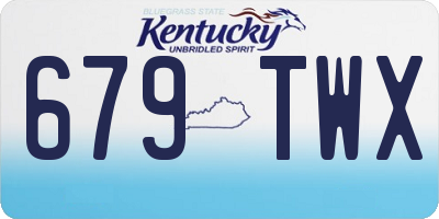 KY license plate 679TWX