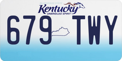 KY license plate 679TWY