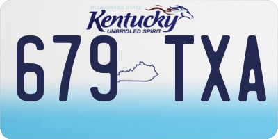 KY license plate 679TXA