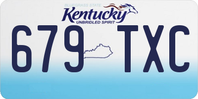 KY license plate 679TXC