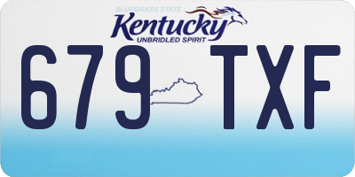 KY license plate 679TXF