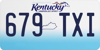 KY license plate 679TXI