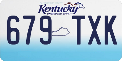 KY license plate 679TXK