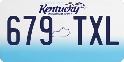 KY license plate 679TXL