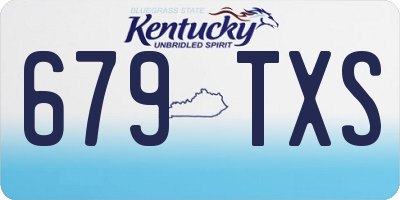 KY license plate 679TXS