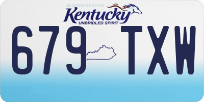 KY license plate 679TXW