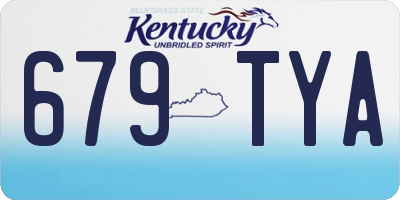 KY license plate 679TYA