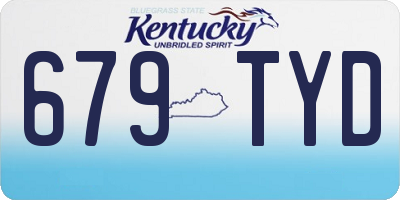 KY license plate 679TYD