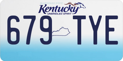 KY license plate 679TYE