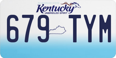 KY license plate 679TYM