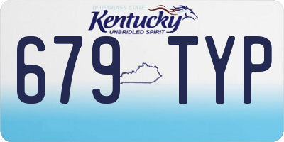 KY license plate 679TYP
