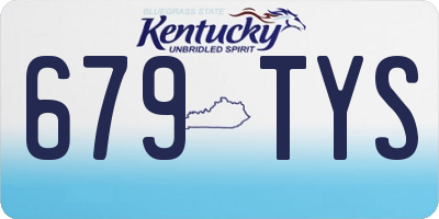 KY license plate 679TYS