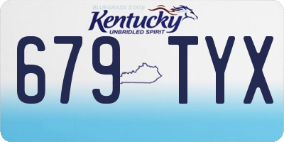 KY license plate 679TYX