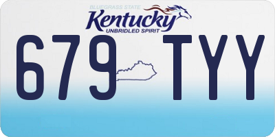 KY license plate 679TYY
