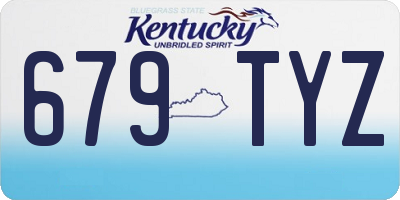 KY license plate 679TYZ