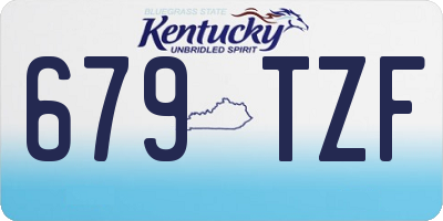 KY license plate 679TZF