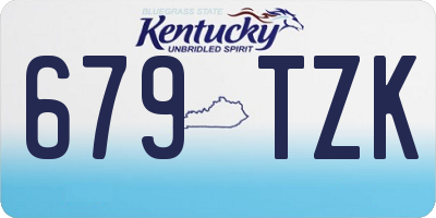 KY license plate 679TZK
