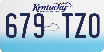 KY license plate 679TZO