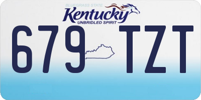 KY license plate 679TZT
