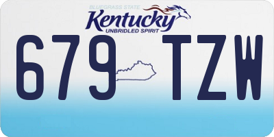 KY license plate 679TZW