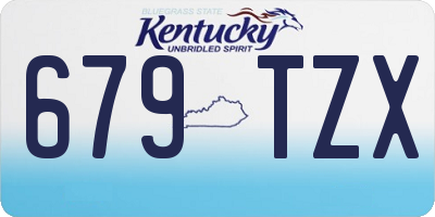 KY license plate 679TZX