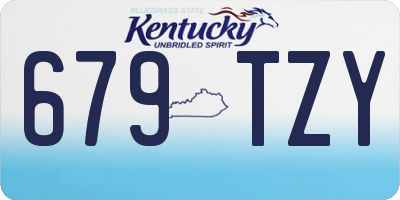 KY license plate 679TZY