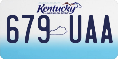KY license plate 679UAA