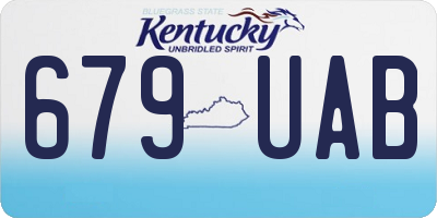 KY license plate 679UAB