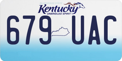 KY license plate 679UAC