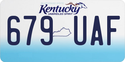 KY license plate 679UAF