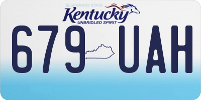 KY license plate 679UAH