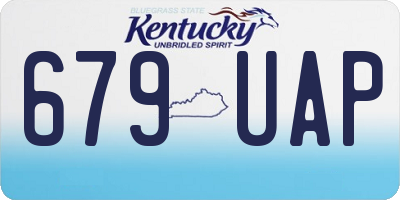 KY license plate 679UAP