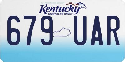 KY license plate 679UAR