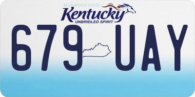 KY license plate 679UAY