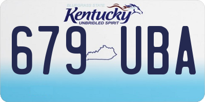 KY license plate 679UBA