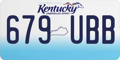 KY license plate 679UBB