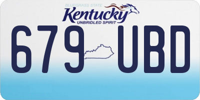 KY license plate 679UBD