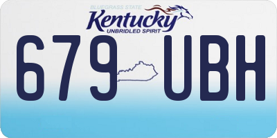 KY license plate 679UBH