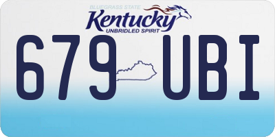 KY license plate 679UBI