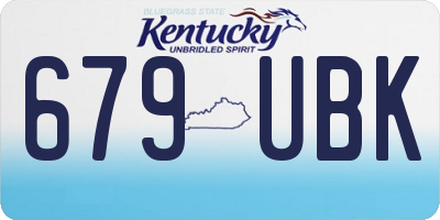 KY license plate 679UBK