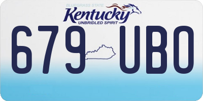 KY license plate 679UBO