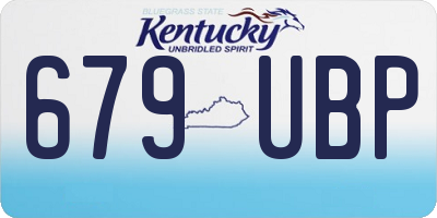 KY license plate 679UBP