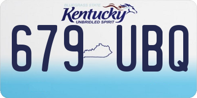KY license plate 679UBQ